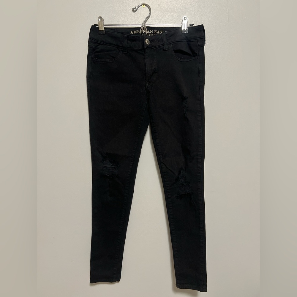 American Eagle super stretch black jegging denim size 6